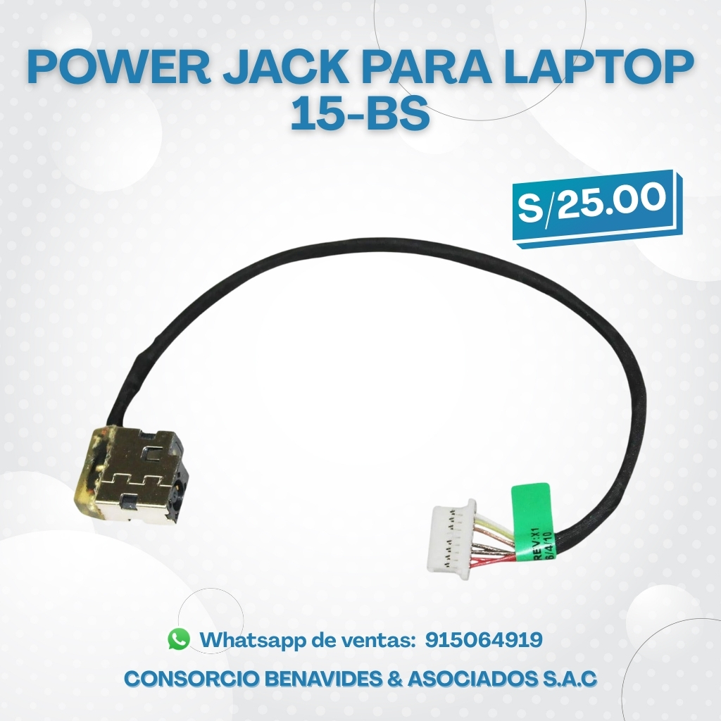 Power Jack para Laptop HP 15-bs