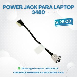 Power Jack para Laptop DELL 3480
