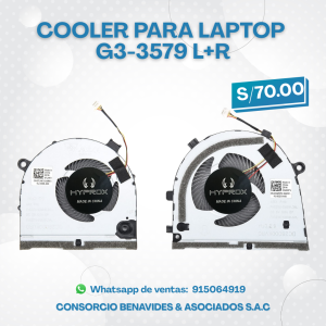 COOLER HYPROX PARA LAPTOP DELL G3579 DERECHA/IZQUIERDA
