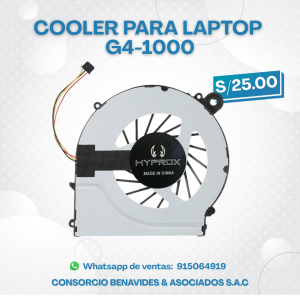 COOLER HYPROX PARA LAPTOP HP G4-1000 3PIN