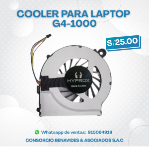 COOLER HYPROX PARA LAPTOP HP G4-1000 4PIN