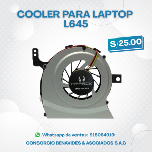 COOLER HYPROX PARA LAPTOP TOSHIBA L645