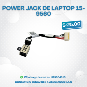 Power Jack para Laptop DELL 15-9560