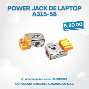 Power Jack para Laptop Acer A315-58