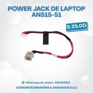Power Jack para Laptop Acer AN515-51