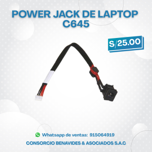 Power Jack para Laptop Toshiba C645