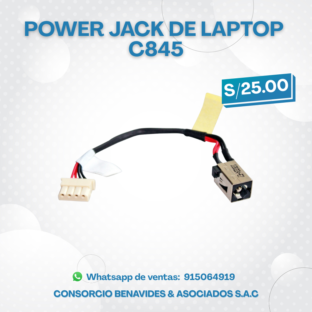 Power Jack para Laptop Toshiba C845